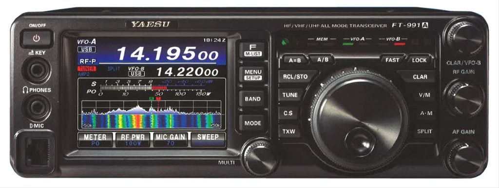 Yaesu FT-991 ham radio transceiver, front