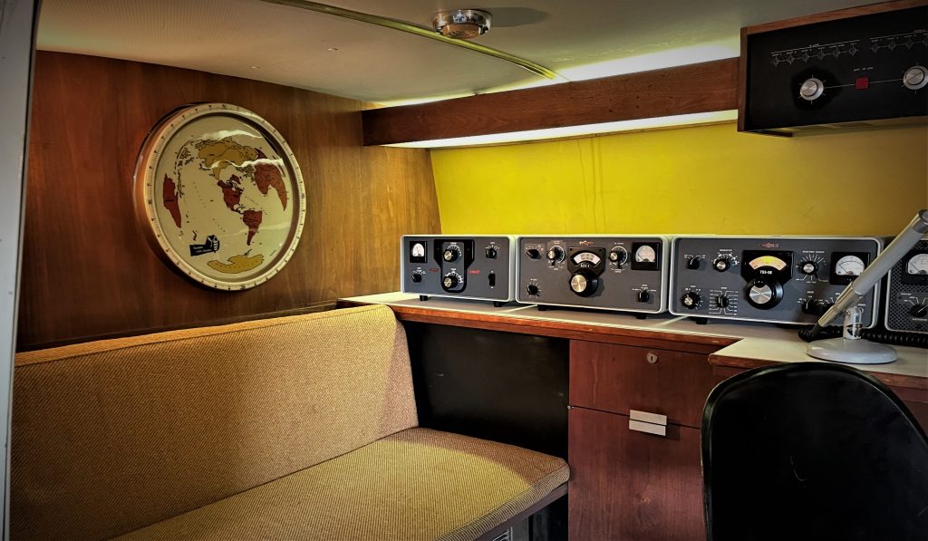 radio equipment inside a vintage van