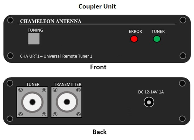 Chameleon Remote Antenna Tuner coupler unit front & back