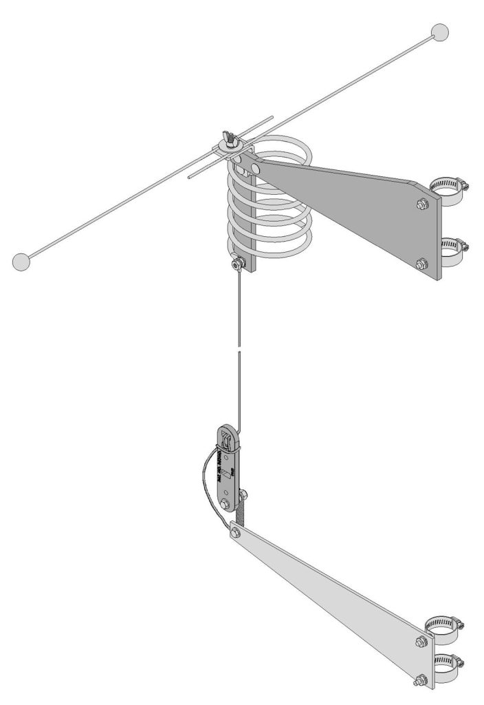 DX Engineering 17M Add-On Kit for Hustler BTV Vertical Antennas drawing