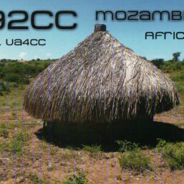 c92cc mozambique ham radio qsl car, front