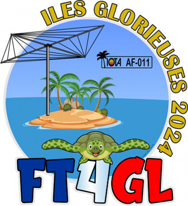 Gloroiso Islands DXpedition Logo with turtle
