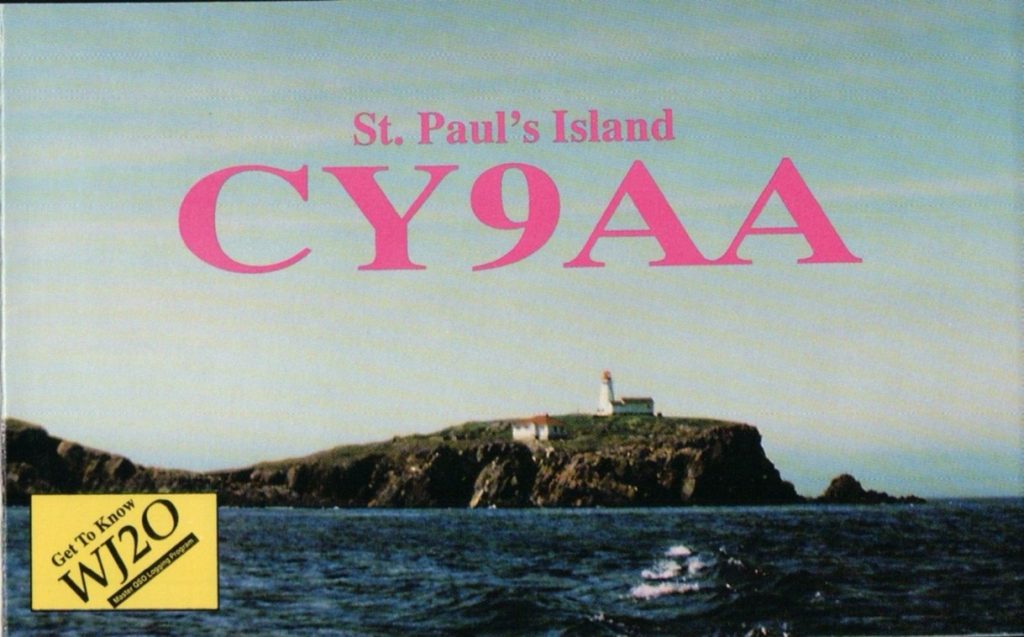 cy9aa ham radio qsl card from st paul island