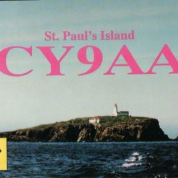 cy9aa ham radio qsl card from st paul island