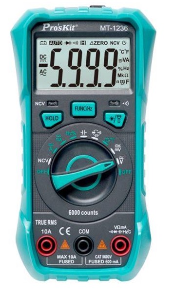 Eclipse Tools 3-5-16 True-RMS Compact Digital Multimeter etl-mt-1236_rq_xl