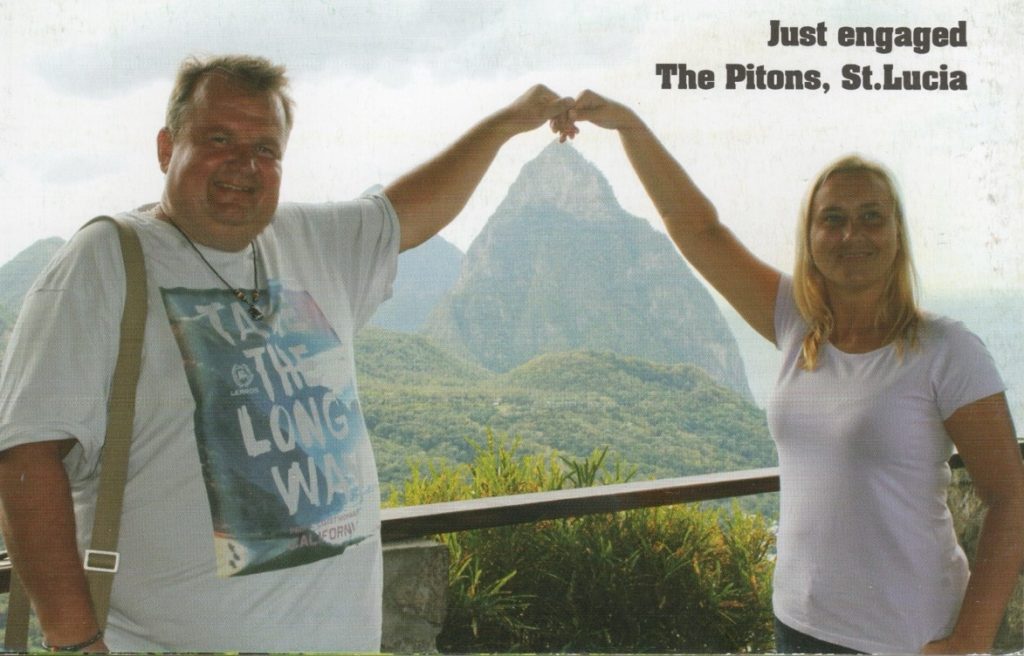 SP7VC Ham Radio QSL Card from St Lucia, front