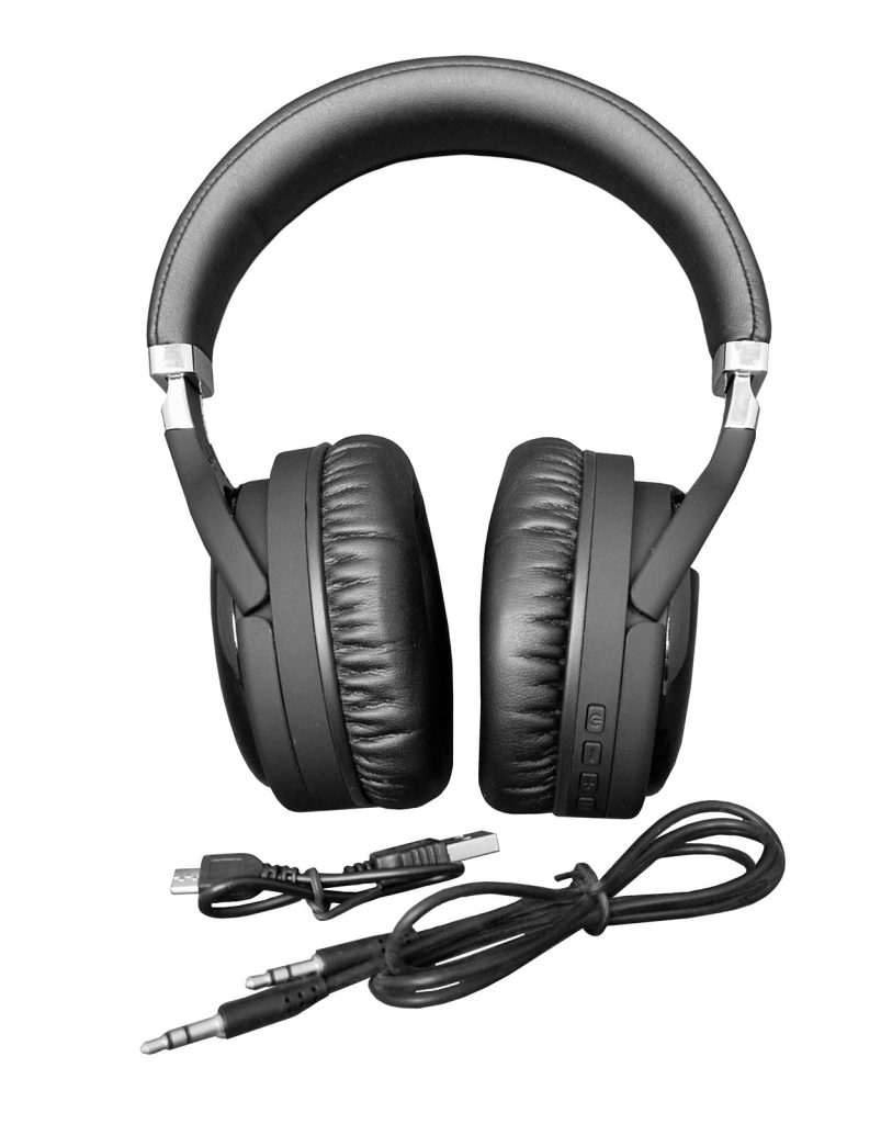 a pair of stereo headphones