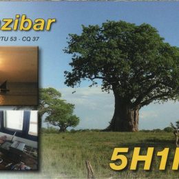 Tanzania QSL Card, Zanzibar, 5H1HS