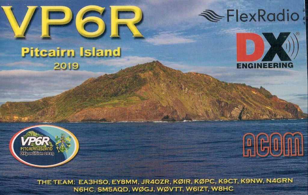 VP6R Ham Radio QSL Card from Pitcairn Island DXpedition