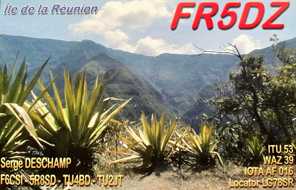 FR5DZ QSL Card from Réunion Island