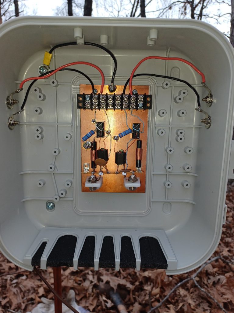 outdoor electrical enclosure box with door open