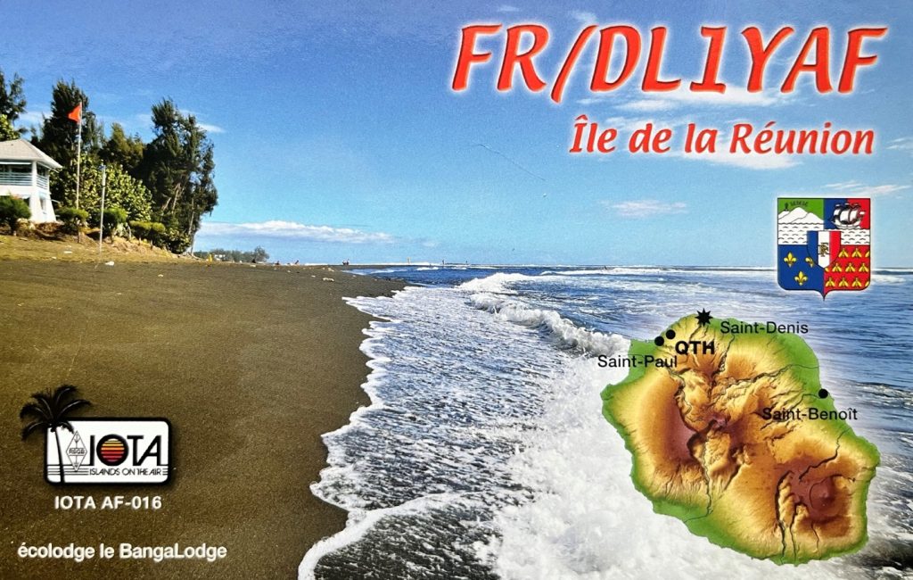 DR/DL1YAF QSL Card from Réunion Island