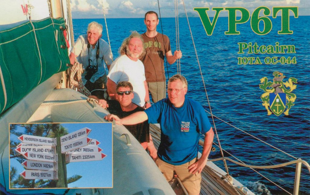 VP6T Ham Radio QSL Card from Pitcairn Island