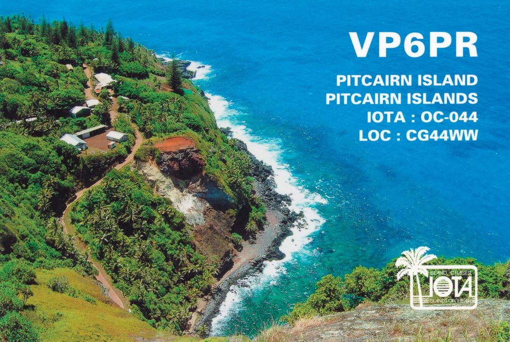 VP6PR Ham Radio QSL Card from Pitcairn Island