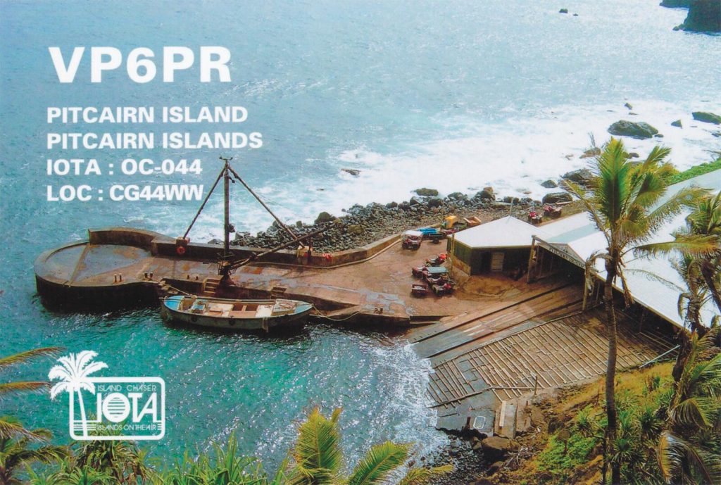 VP6PR Ham Radio QSL Card from Pitcairn Island, front