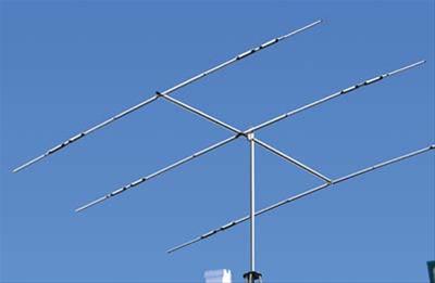 yagi antenna mounted in sky