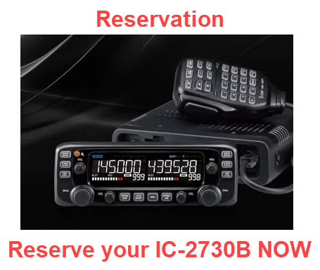 IC-2730B icom ham radio reservation card