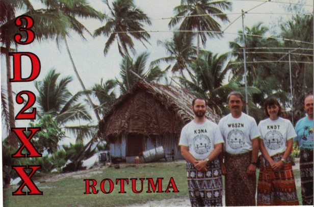 3D2XX Ham Radio QSL Card from Rotuma