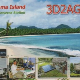 3D2AG Ham Radio QSL Card from Rotuma Island, front