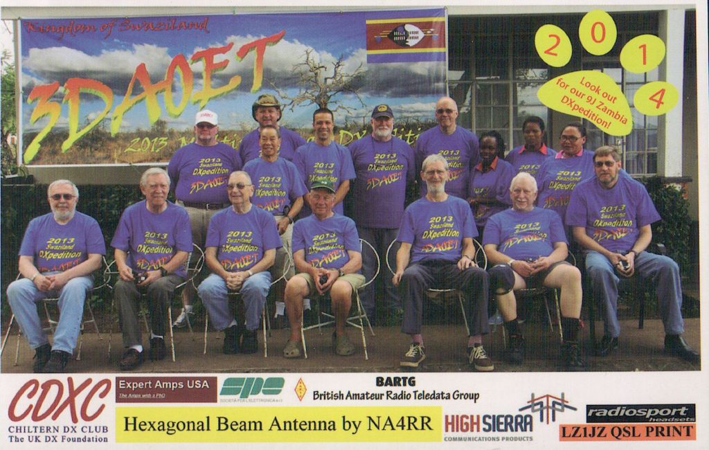 3DA0ET Ham Radio QSL Card from eSwatini