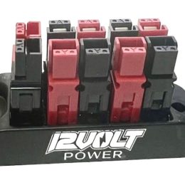 12 volt power distribution block with power poles