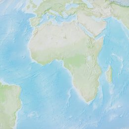 stylized version of world map, Robinson Projection