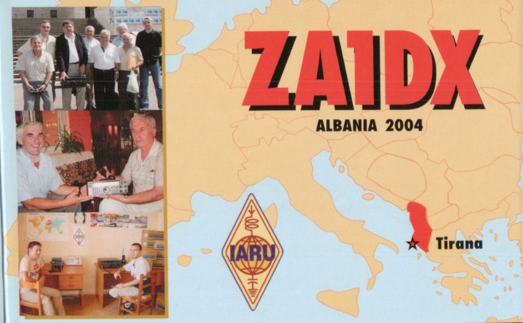 ZA1DX Ham Radio QSL Card from Albania