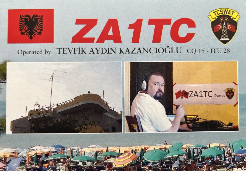 ZA1TC Ham Radio QSL Card from Albania