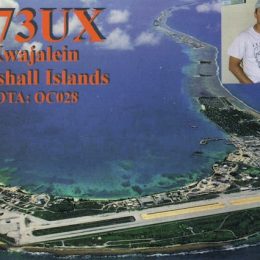 V73UX Ham Radio QSL Card from Marshall Islands