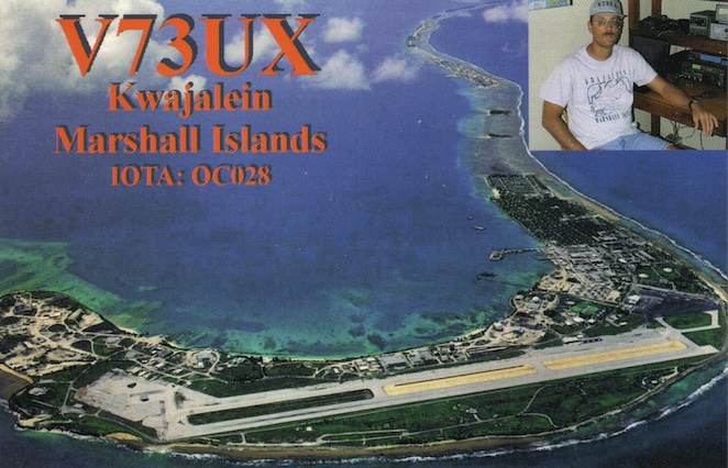 V73UX Ham Radio QSL Card from Marshall Islands