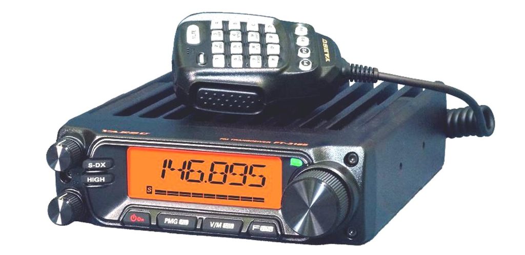 Mobile Yaesu Radio with Mic