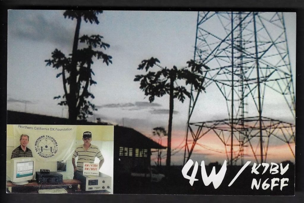 4w k7BV Ham Radio QSL Card