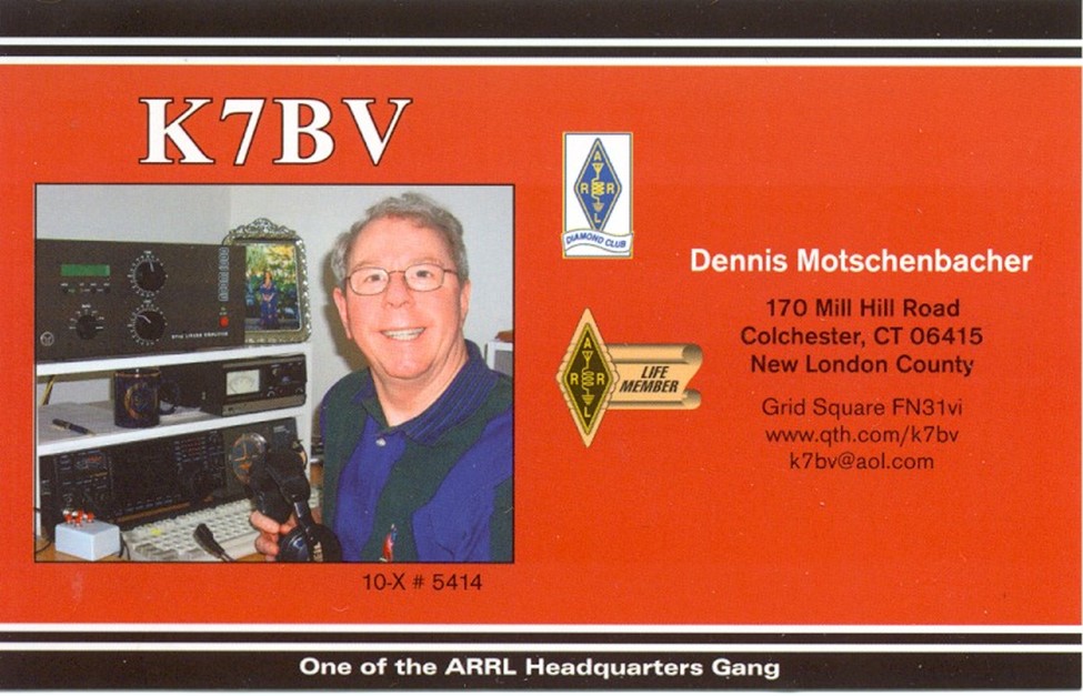 K7BV Ham Radio QSL Card