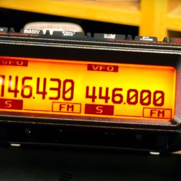 close up of a ham radio display screen