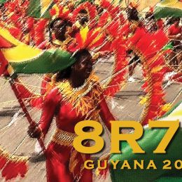 8R7X Ham Radio QSL Card from Guyana