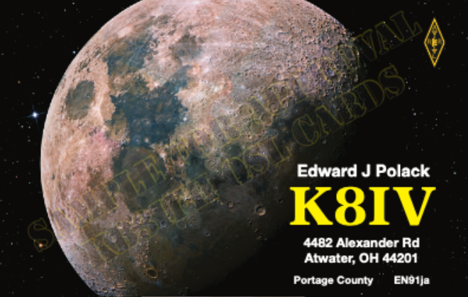 K8IV Ham Radio QSL Card