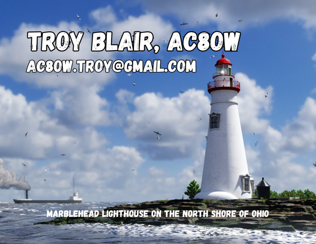 AC8OW Ham Radio QSL Card