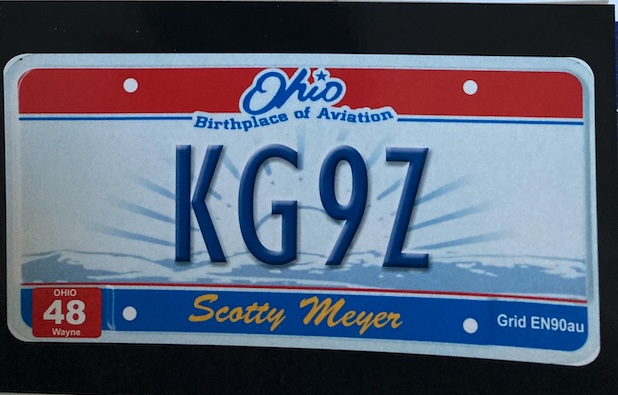 KG9Z Ham Radio vanity license plate