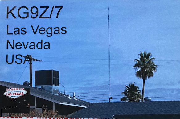 KG9Z Ham Radio QSL Card