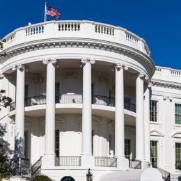 exterior of the white house south lawn in washington DC