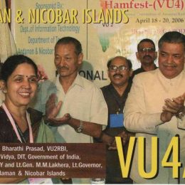 VU4AN Ham Radio QSL Card