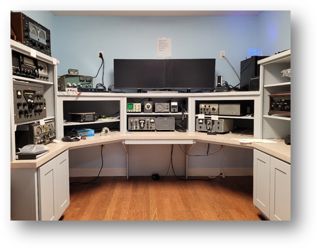 large ham radio shack in a museum