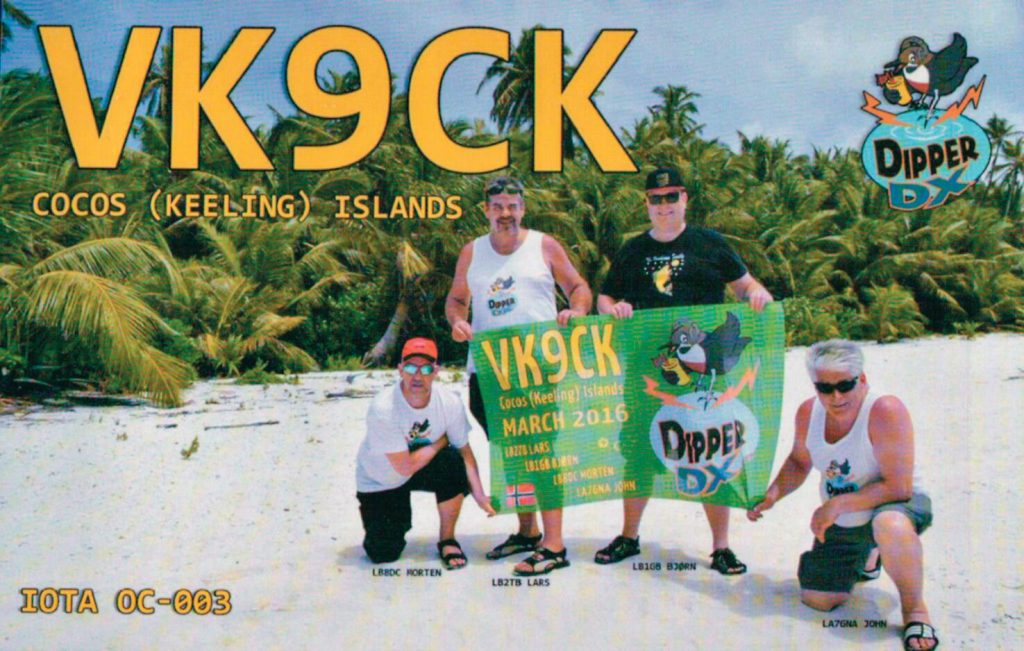 VK9CK Ham Radio QSL Card