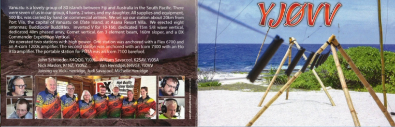 YK0VV Ham Radio QSL Card