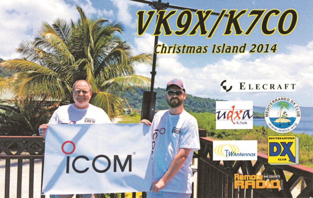 VK9X/K7C0 Ham Radio QSL Card